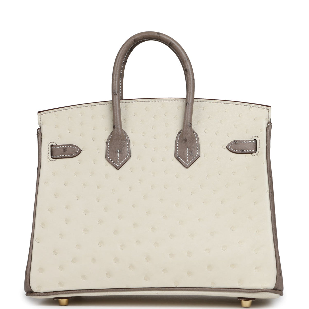 Hermes Special Order (HSS) Birkin 25 Beton, Gris Tourterelle Ostrich Brushed Gold Hardware