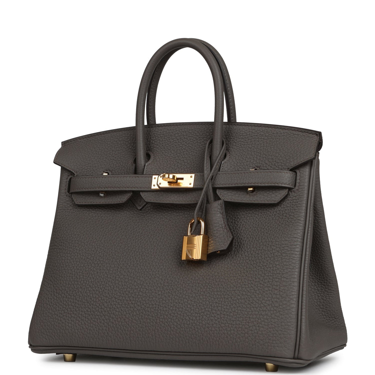 Hermes Birkin 25 Etain Togo Gold Hardware