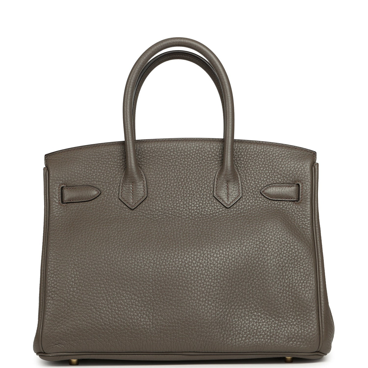 Pre-owned Hermes Birkin 30 Etain Clemence Gold Hardware