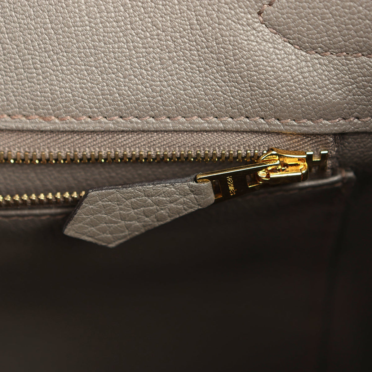 Pre-owned Hermes Birkin 30 Etain Clemence Gold Hardware