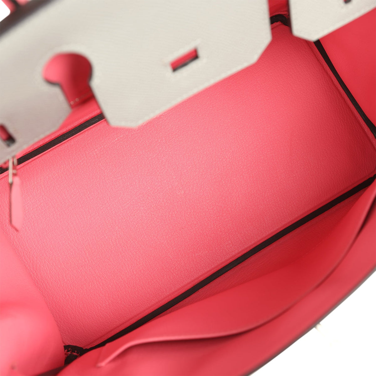 Hermes Special Order (HSS) Birkin 30 Gris Mouette, Rose Azalee Epsom Brushed Palladium Hardware