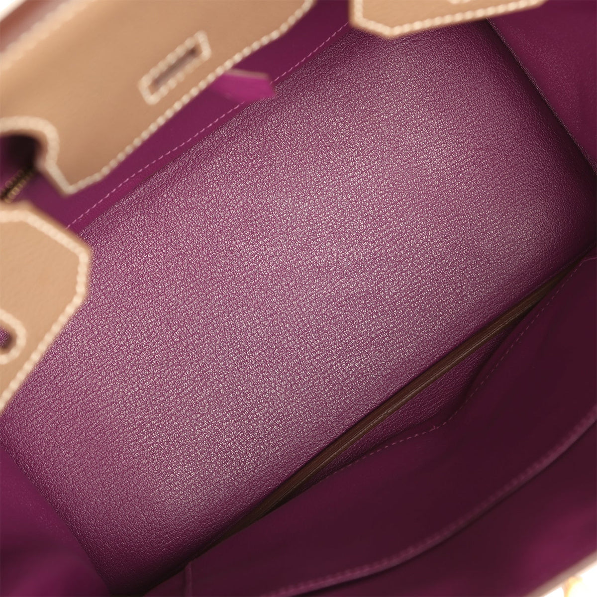 Hermes Special Order (HSS) Birkin 30 Etoupe, Anemone Togo Brushed Gold Hardware
