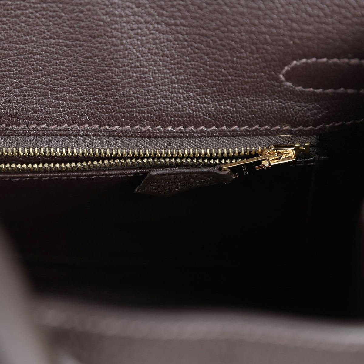 Hermes Birkin 25 Bai Brun Togo Gold Hardware