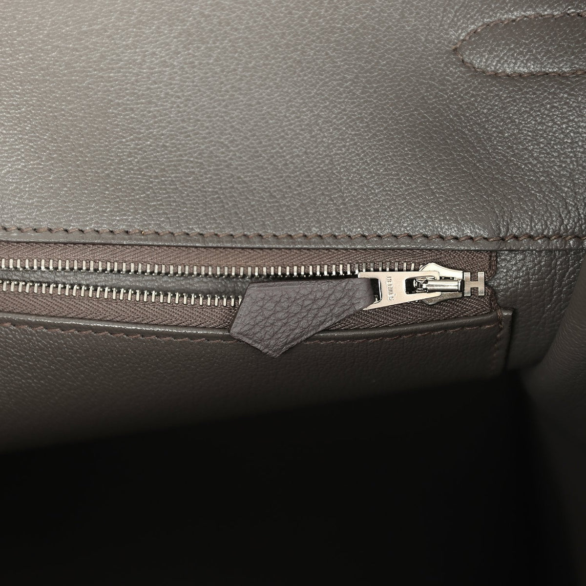Pre-owned Hermes Birkin 40 Etain Togo Palladium Hardware