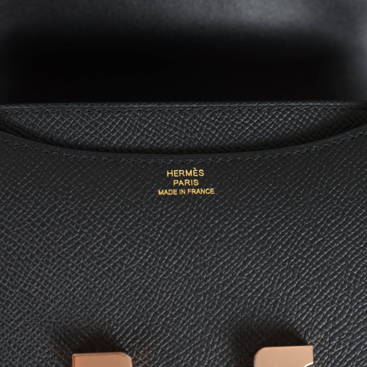 Hermes Constance 18 Black Epsom Rose Gold Hardware