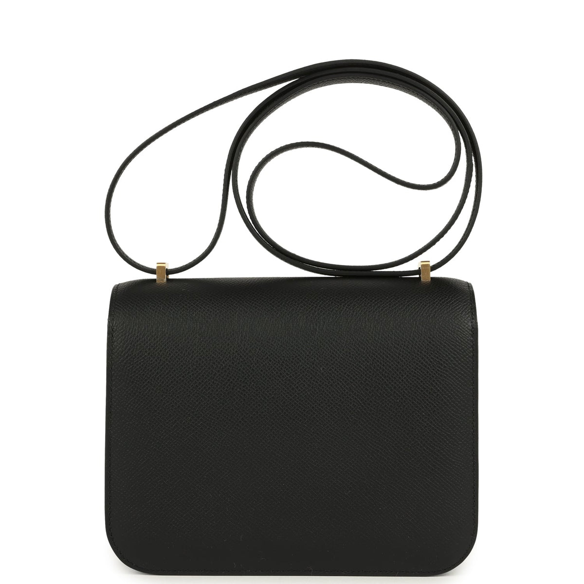 Hermes Constance 18 Black Epsom Brushed Permabrass Hardware
