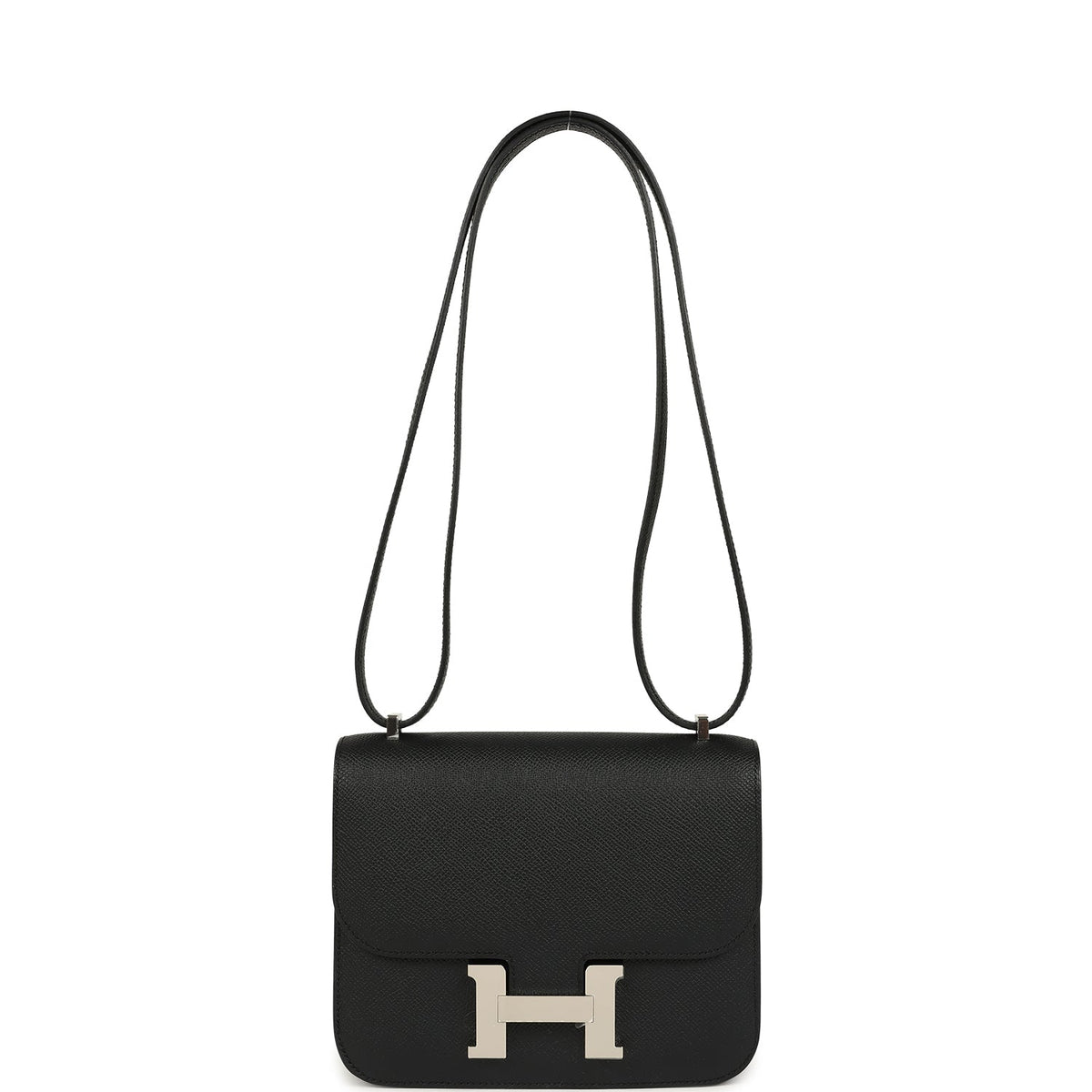 Hermes Constance 18 Black Epsom Palladium Hardware