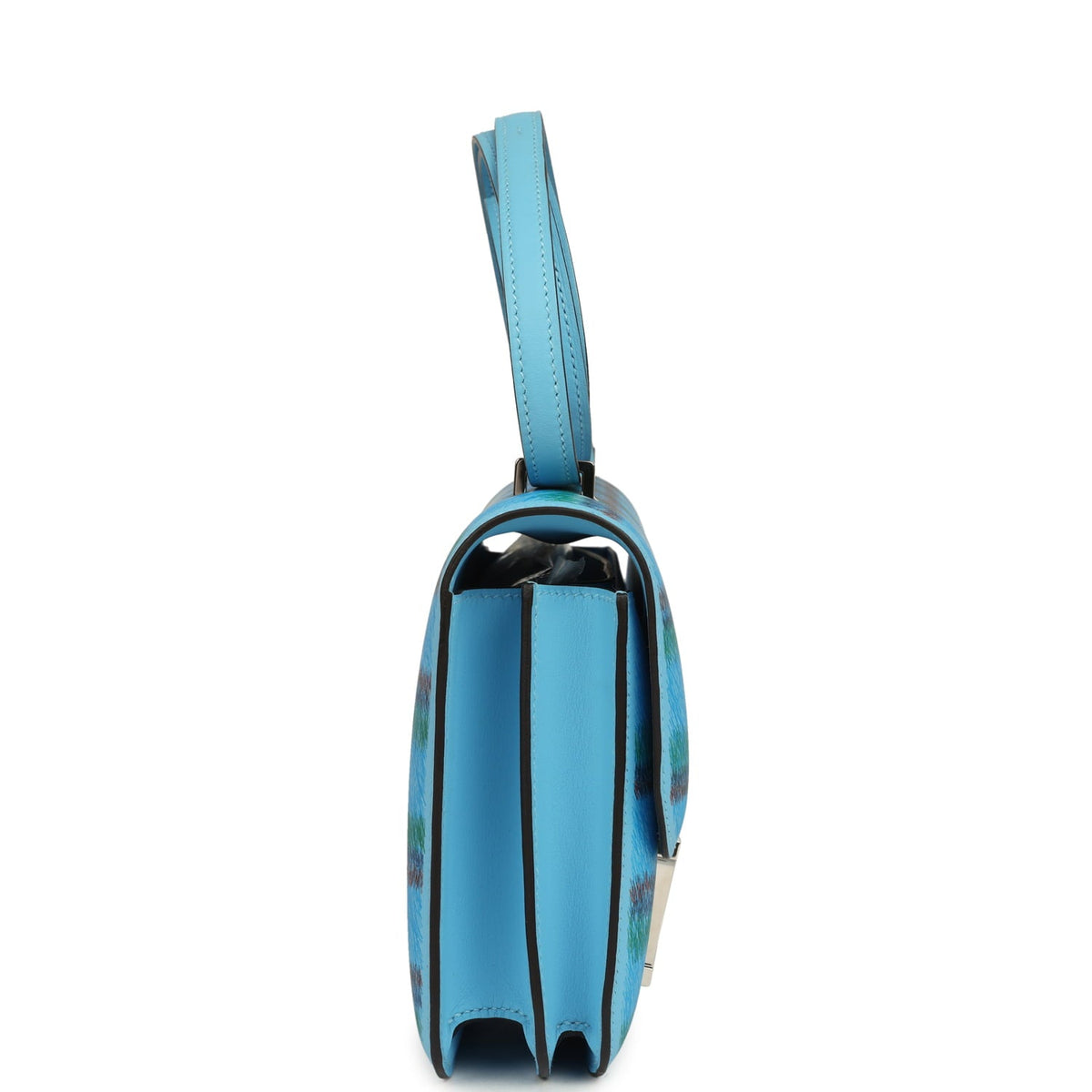 Hermes Constance 18 Tartan Celeste Swift Palladium Hardware