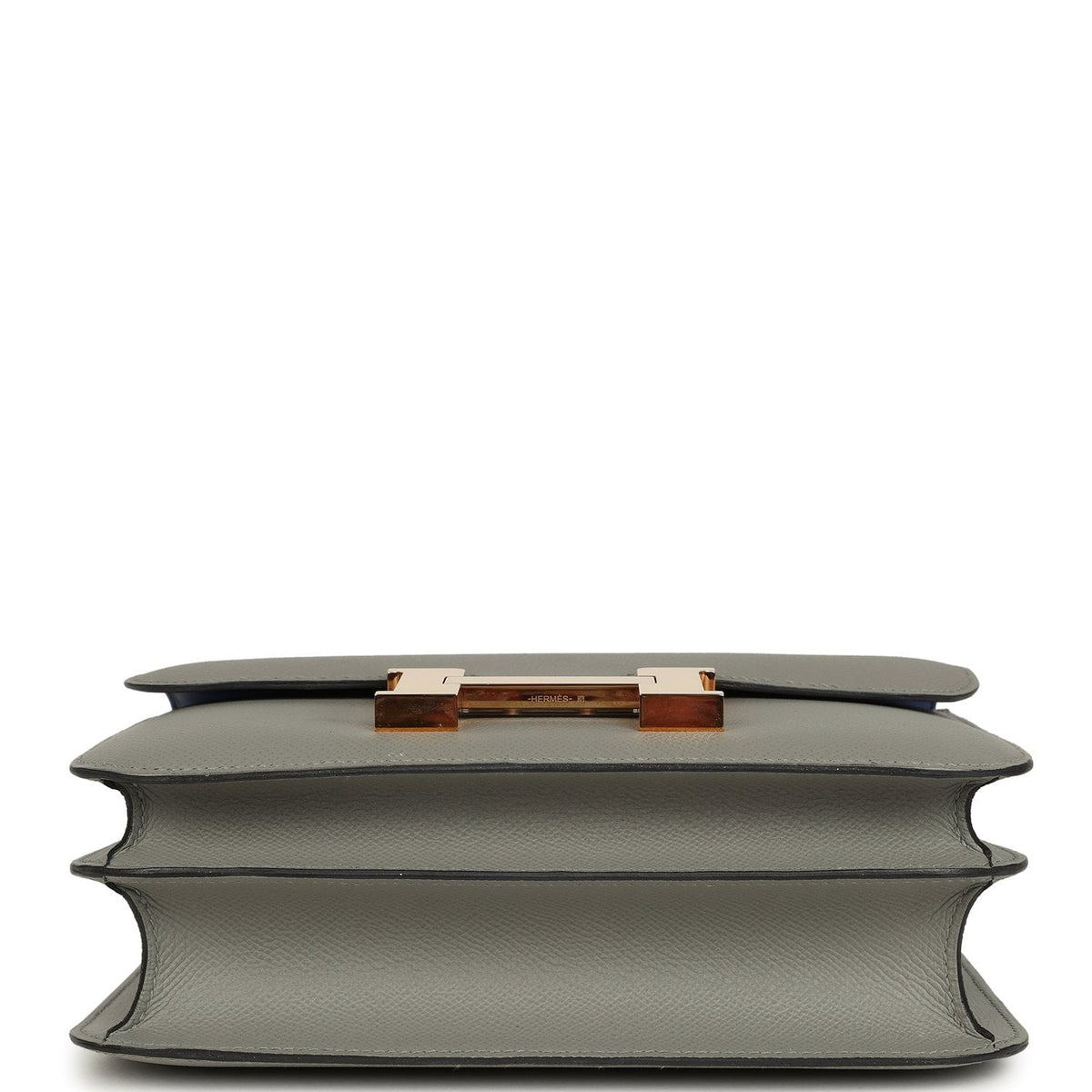 Pre-owned Hermes Special Order (HSS) Constance 24 Gris Mouette Verso Epsom Rose Gold Hardware