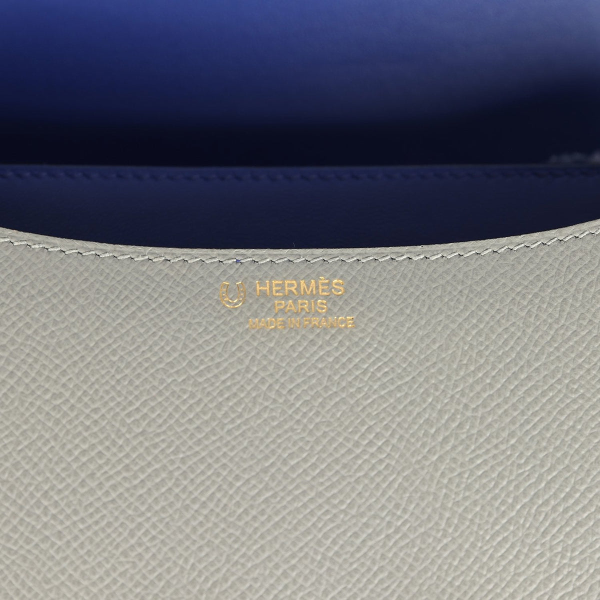 Pre-owned Hermes Special Order (HSS) Constance 24 Gris Mouette Verso Epsom Rose Gold Hardware