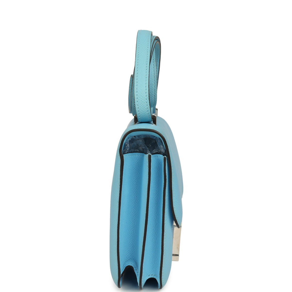 Pre-owned Hermes Constance 18 Celeste Epsom Palladium Hardware