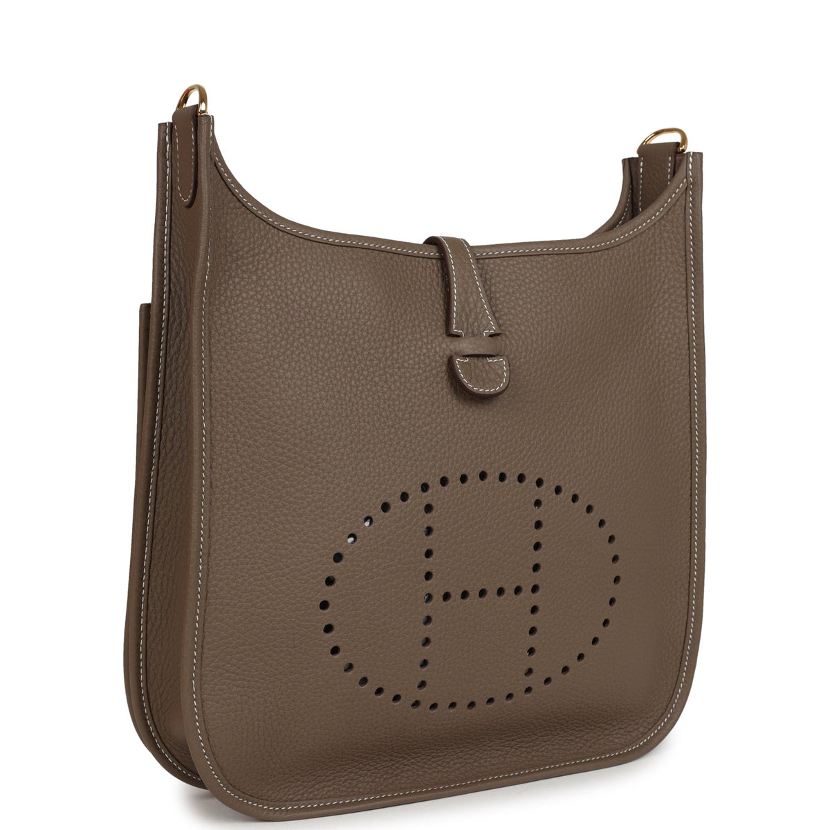 Hermes Evelyne III PM Etoupe Clemence Gold Hardware