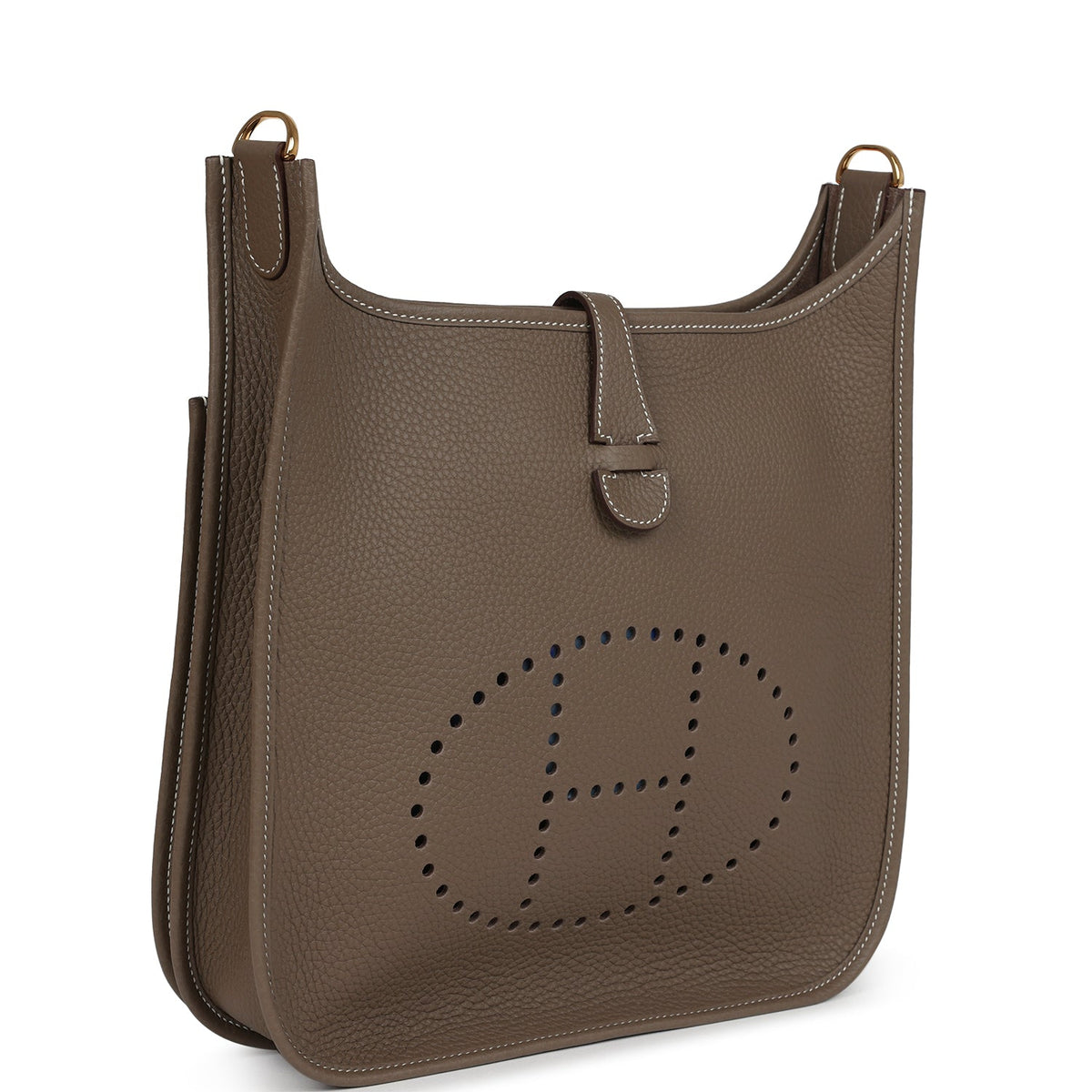 Hermes Evelyne III PM Etoupe Clemence Gold Hardware