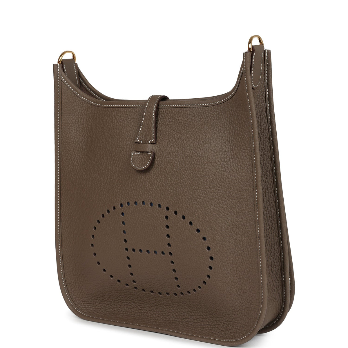 Hermes Evelyne III PM Etoupe Clemence Gold Hardware