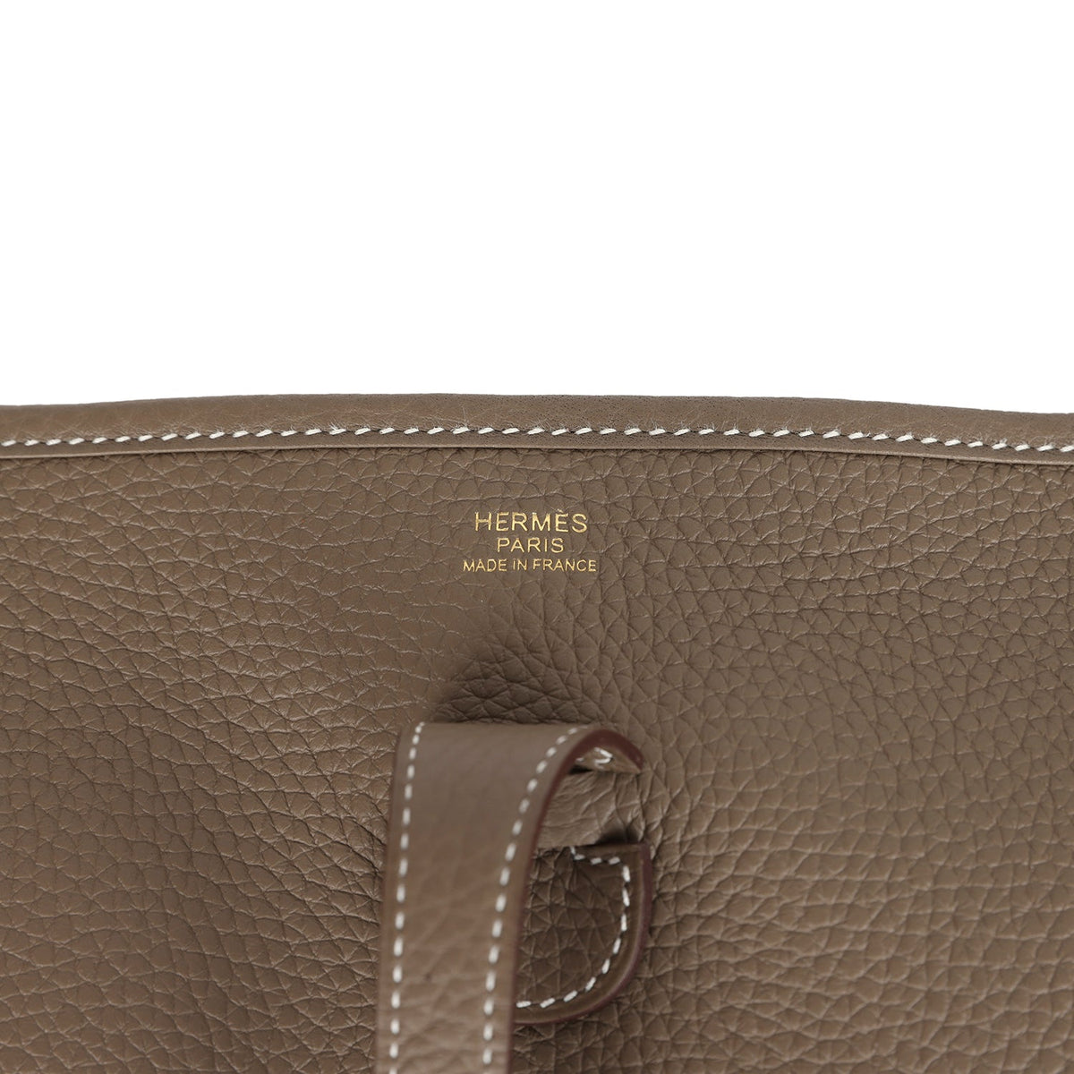 Hermes Evelyne III PM Etoupe Clemence Gold Hardware