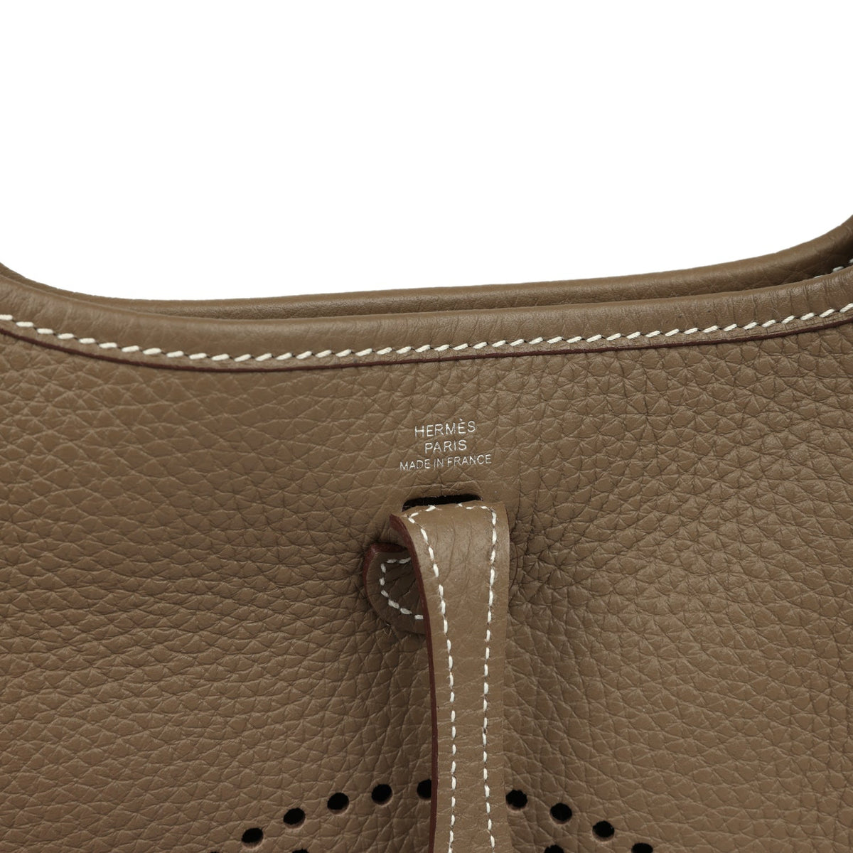 Hermes Evelyne TPM Etoupe Clemence Palladium Hardware
