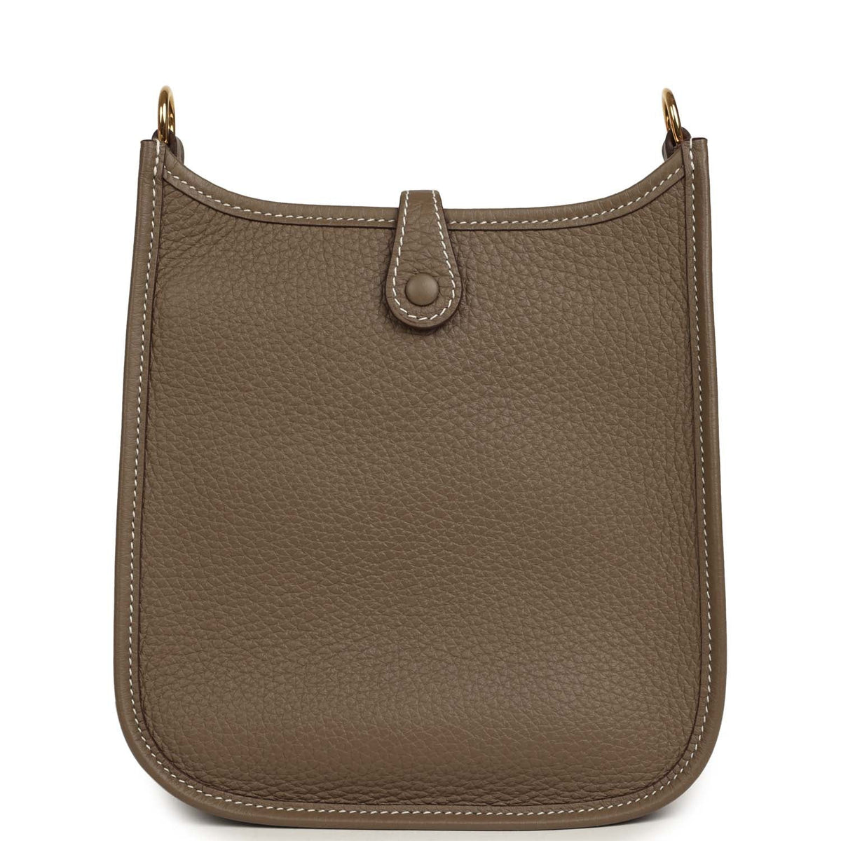 Pre-owned Hermes Evelyne TPM Etoupe Clemence Gold Hardware
