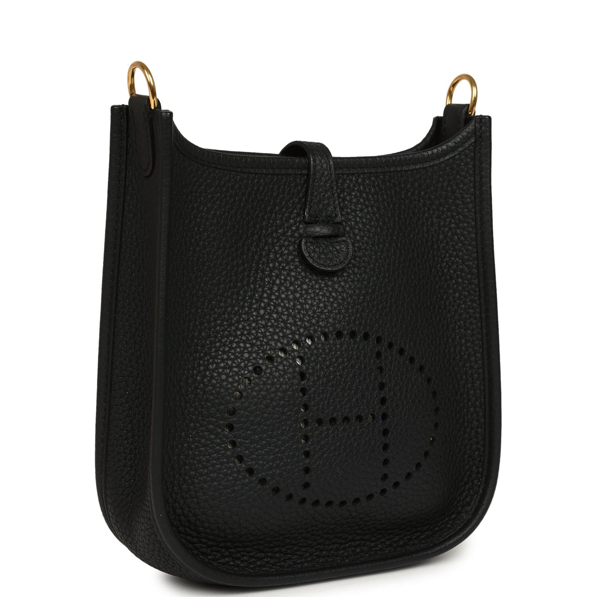 Pre-owned Hermes Evelyne TPM Black Clemence Gold Hardware