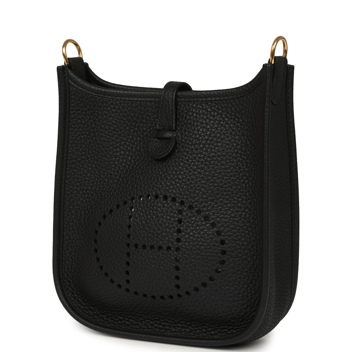 Pre-owned Hermes Evelyne TPM Black Clemence Gold Hardware