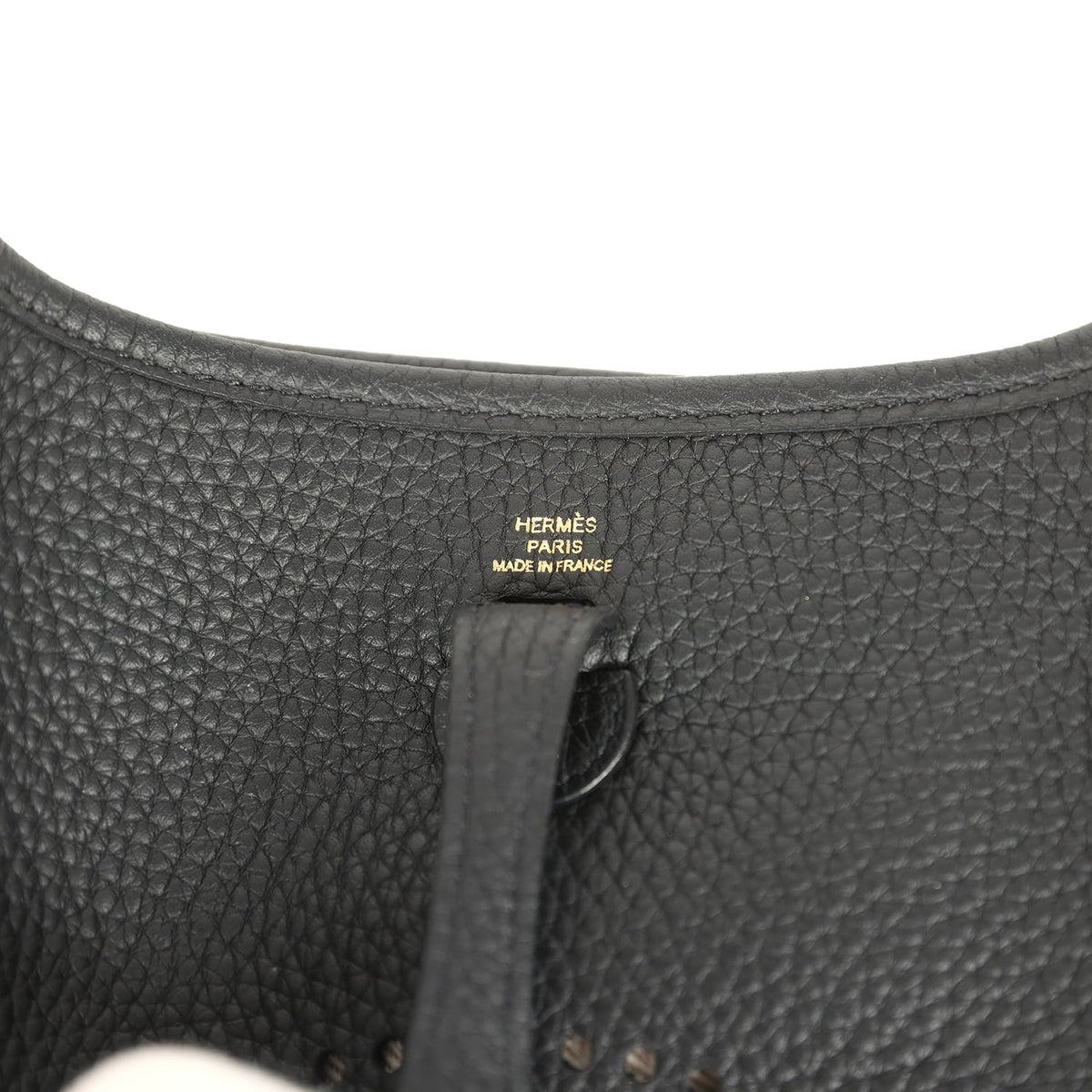 Pre-owned Hermes Evelyne TPM Black Clemence Gold Hardware
