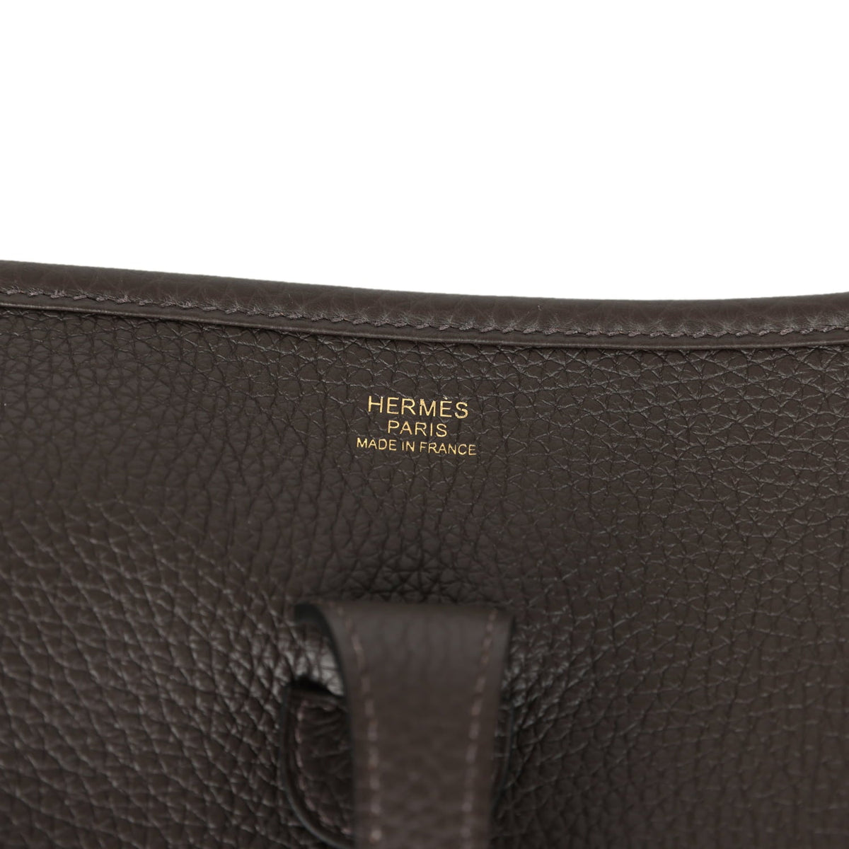 Hermes Evelyne III PM Ebene Clemence Gold Hardware