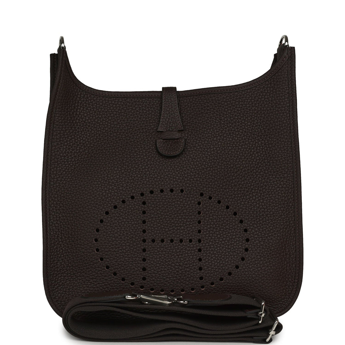 Hermes Evelyne PM Macassar Clemence Palladium Hardware