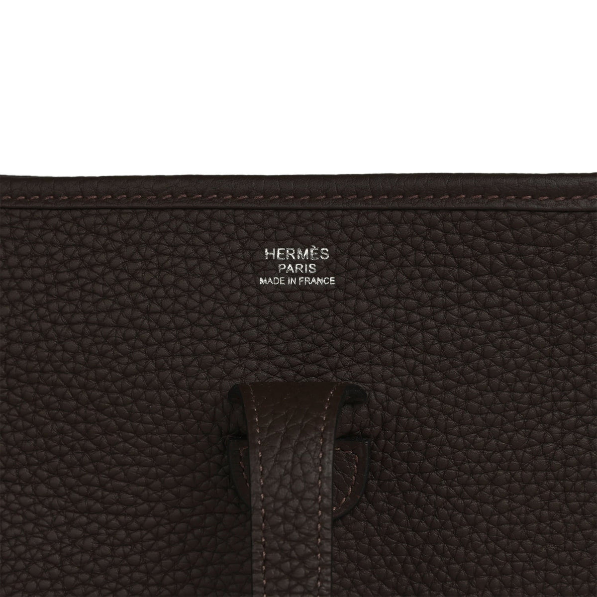 Hermes Evelyne PM Macassar Clemence Palladium Hardware
