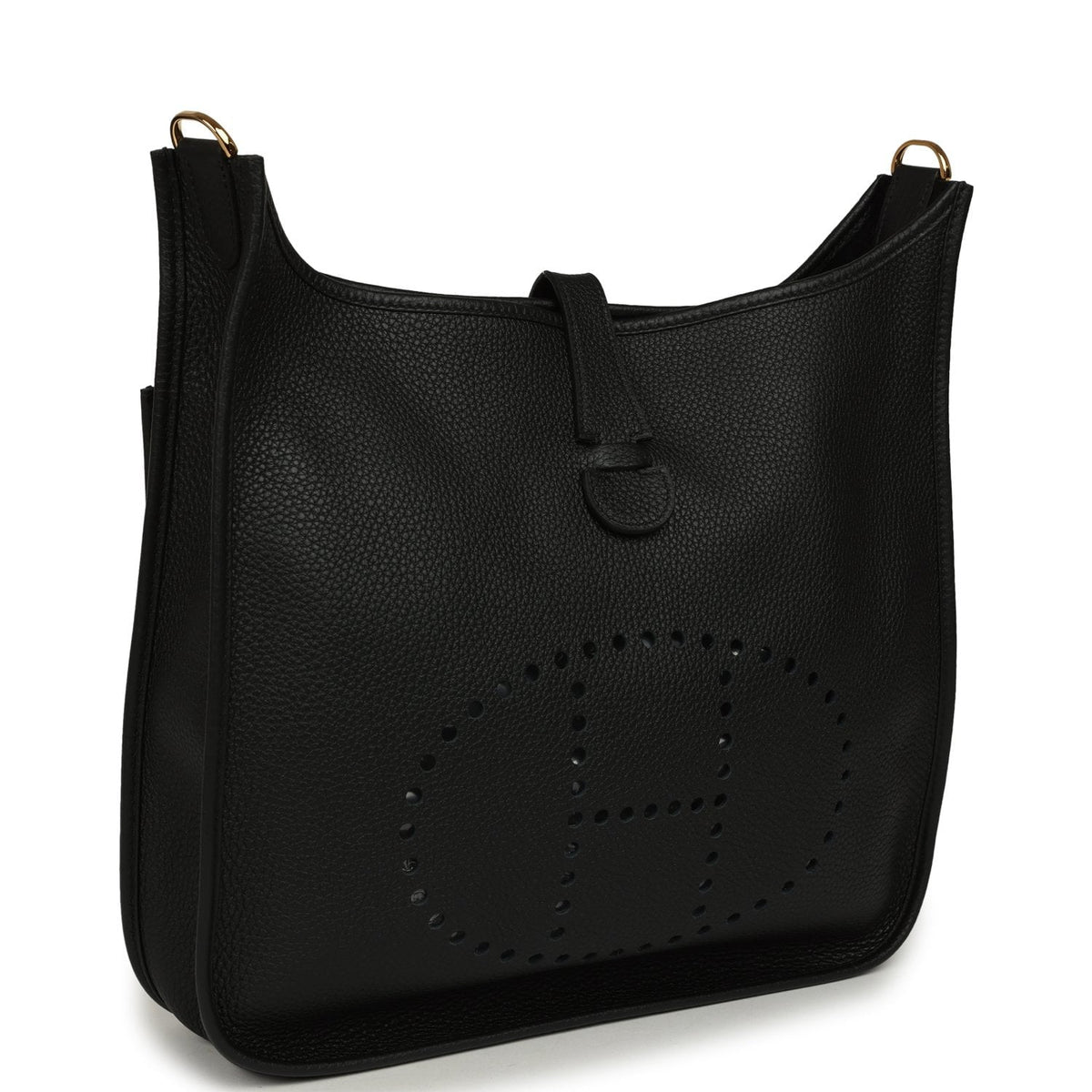 Hermes Evelyne III GM Black Clemence Gold Hardware