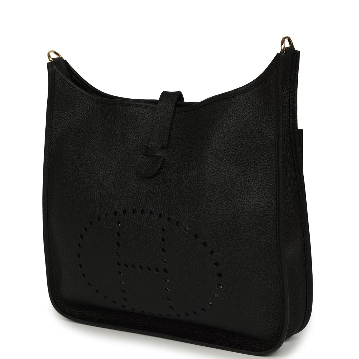 Hermes Evelyne III GM Black Clemence Gold Hardware