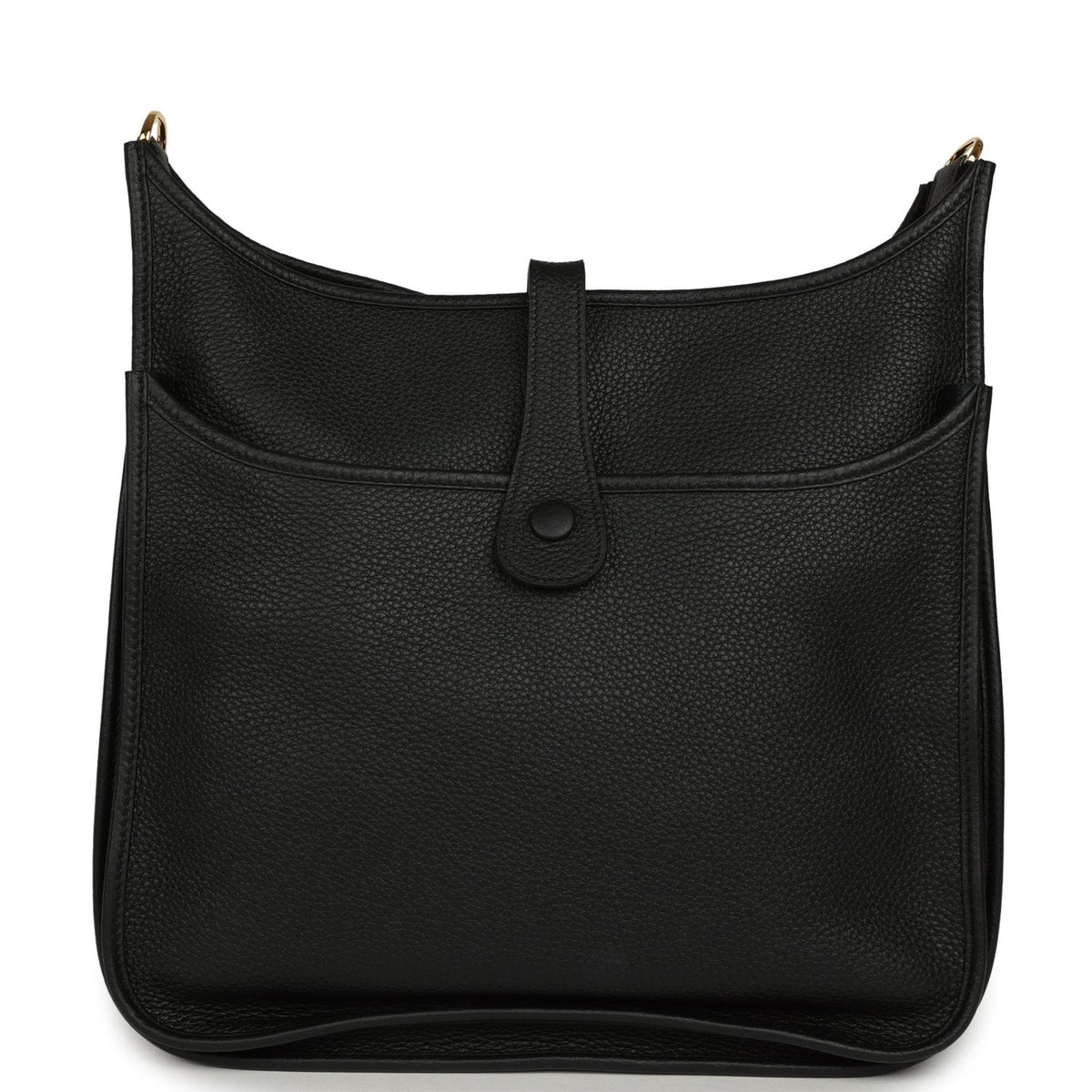 Hermes Evelyne III GM Black Clemence Gold Hardware