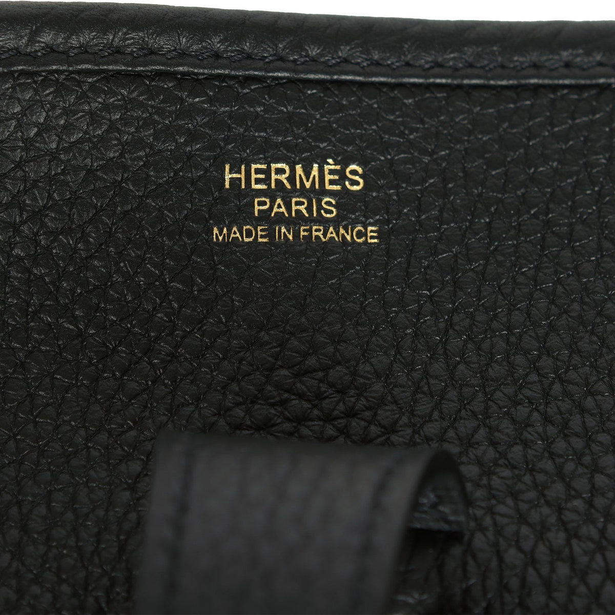 Hermes Evelyne III GM Black Clemence Gold Hardware