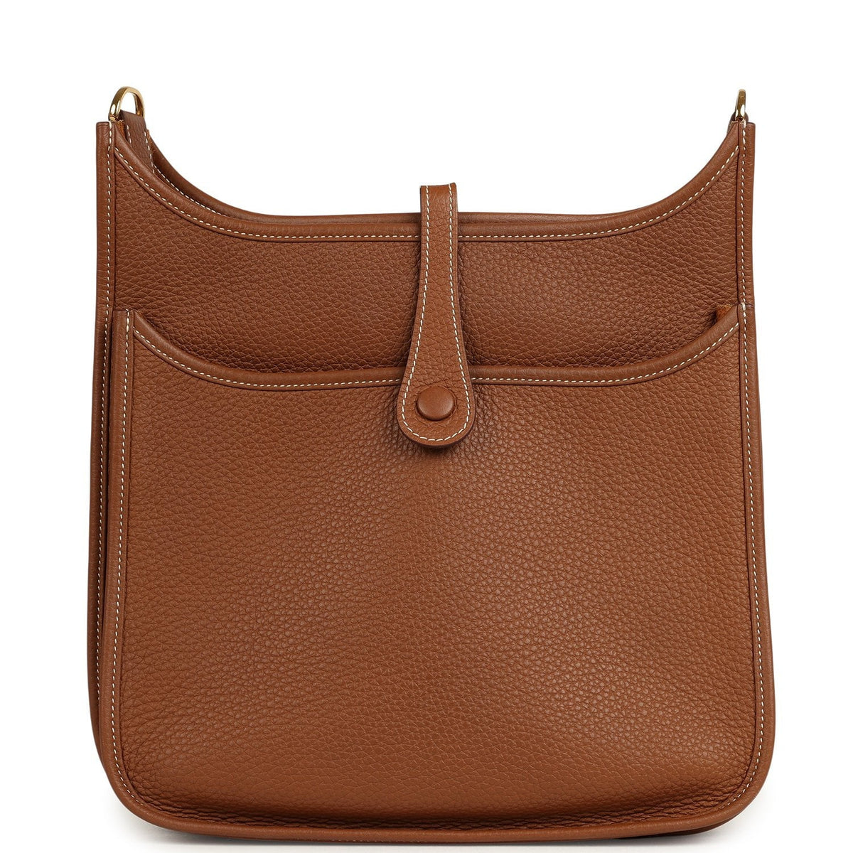 Pre-owned Hermes Evelyne III PM Gold Clemence Gold Hardware