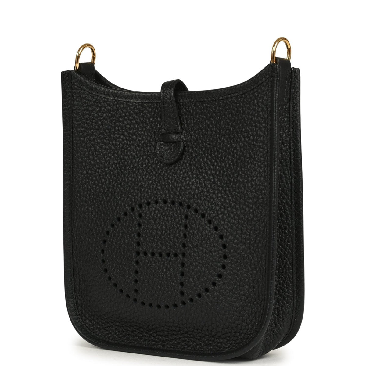 Pre-owned Hermes Evelyne TPM Black Clemence Gold Hardware