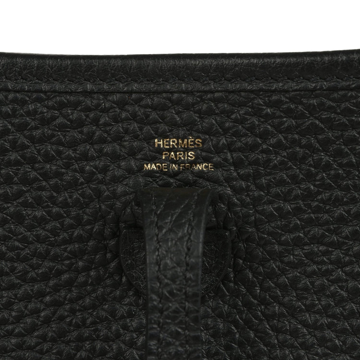 Pre-owned Hermes Evelyne TPM Black Clemence Gold Hardware