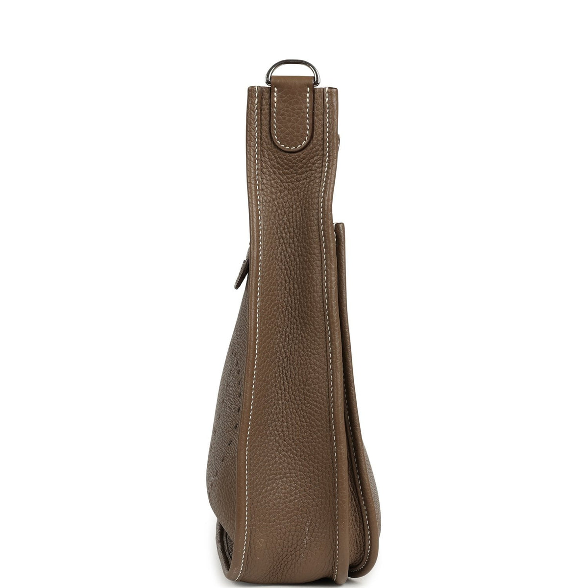 Pre-owned Hermes Evelyne III PM Etoupe Clemence Palladium Hardware