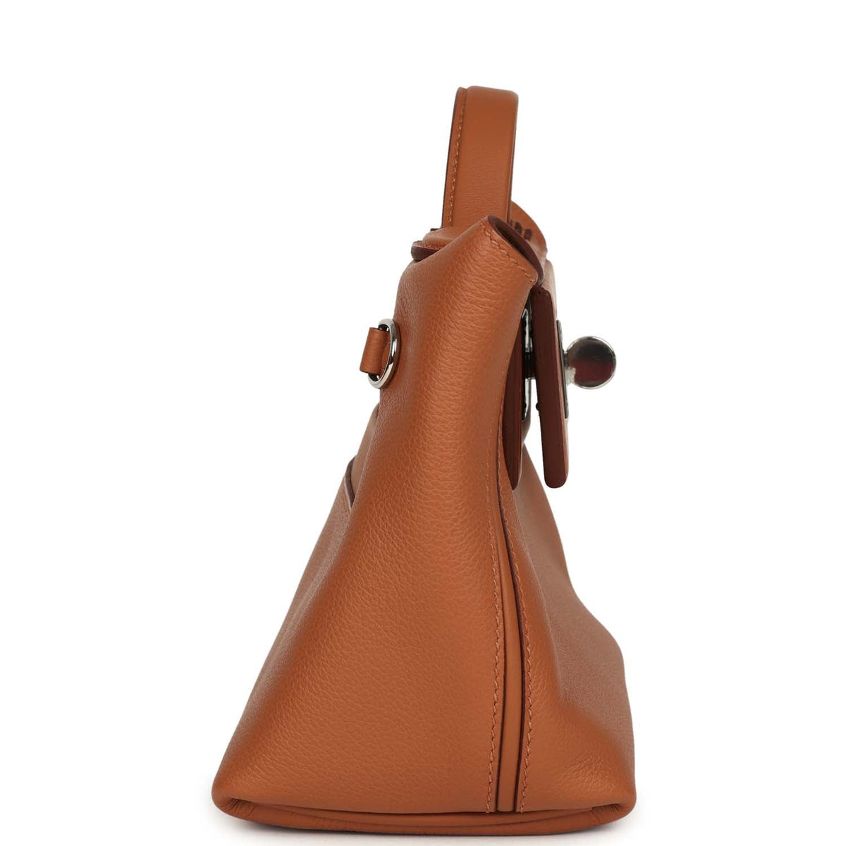 Hermes Mini 24/24 Bag Gold Evercolor and Swift Palladium Hardware