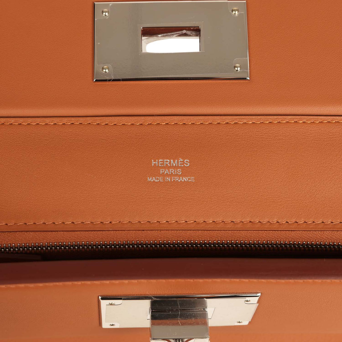 Hermes Mini 24/24 Bag Gold Evercolor and Swift Palladium Hardware