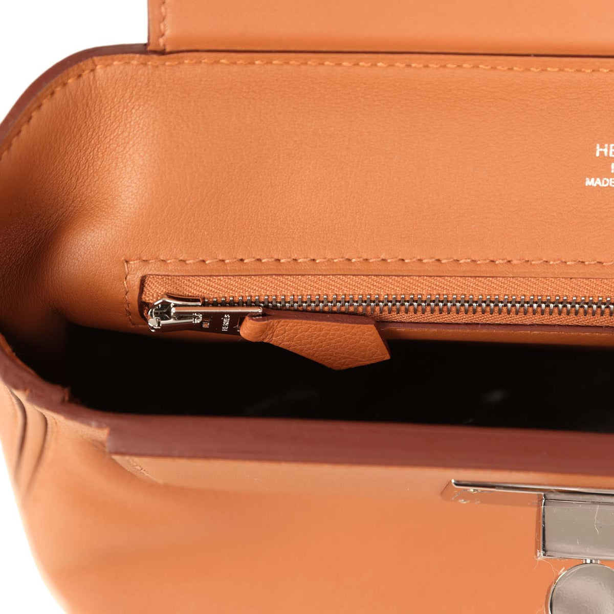 Hermes Mini 24/24 Bag Gold Evercolor and Swift Palladium Hardware
