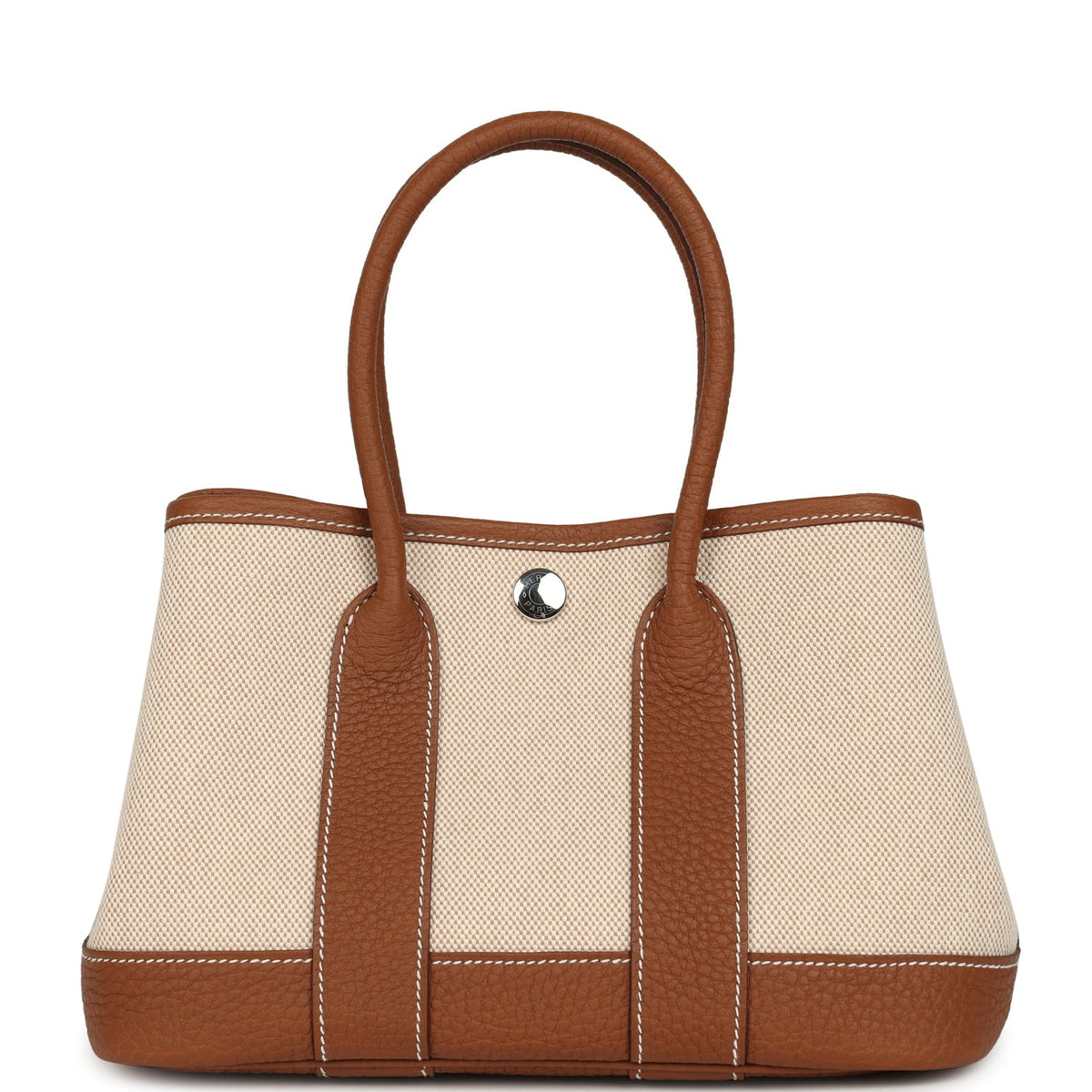 Hermes Garden Party Neo 23 Beige-Ecru Toile H Canvas and Gold Negonda Palladium Hardware
