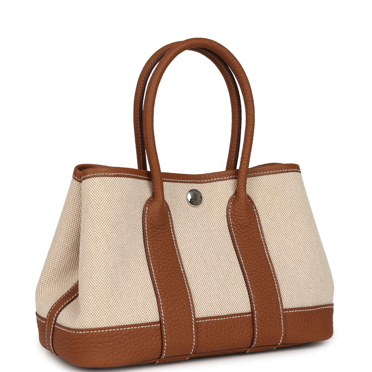 Hermes Garden Party Neo 23 Beige-Ecru Toile H Canvas and Gold Negonda Palladium Hardware