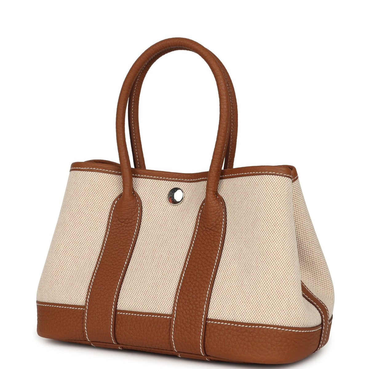 Hermes Garden Party Neo 23 Beige-Ecru Toile H Canvas and Gold Negonda Palladium Hardware