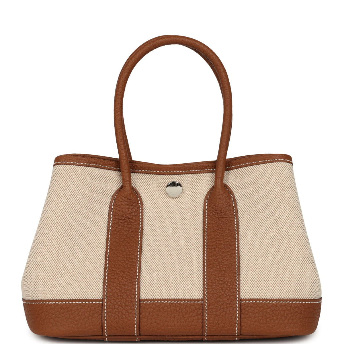 Hermes Garden Party Neo 23 Beige-Ecru Toile H Canvas and Gold Negonda Palladium Hardware
