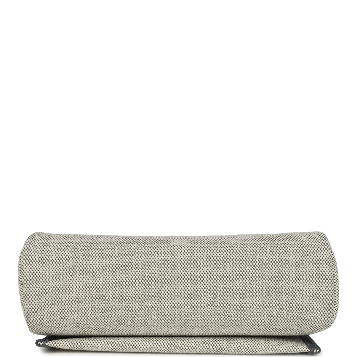 Hermes Herbag Zip 20 Mini Ecru, Ardoise Toile H Canvas, Ardoise Vache Hunter Palladium Hardware