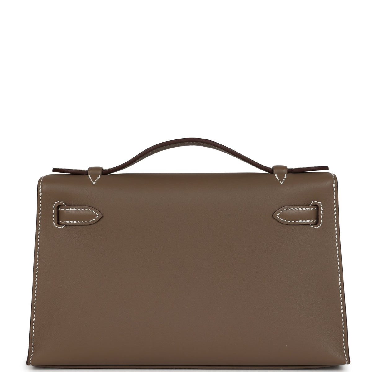 Hermes Kelly Pochette Etoupe Swift Gold Hardware