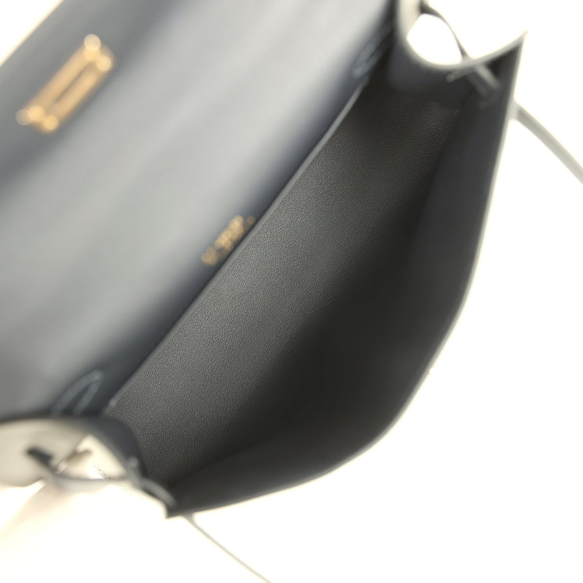 Pre-owned Hermes Special Order (HSS) Kelly Pochette Gris Meyer, Caban Swift Permabrass Hardware