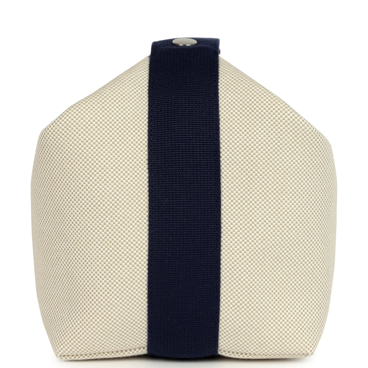 Hermes Bride A Brac Cabriole GM Gris Perle, Bleu Canvas Palladium Hardware