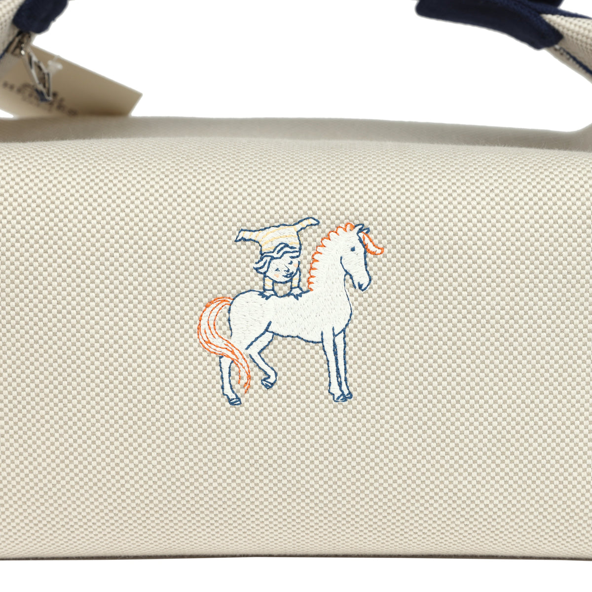 Hermes Bride A Brac Cabriole GM Gris Perle, Bleu Canvas Palladium Hardware