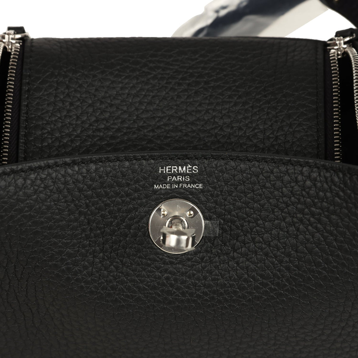 Hermes Mini Lindy II Black Clemence Palladium Hardware