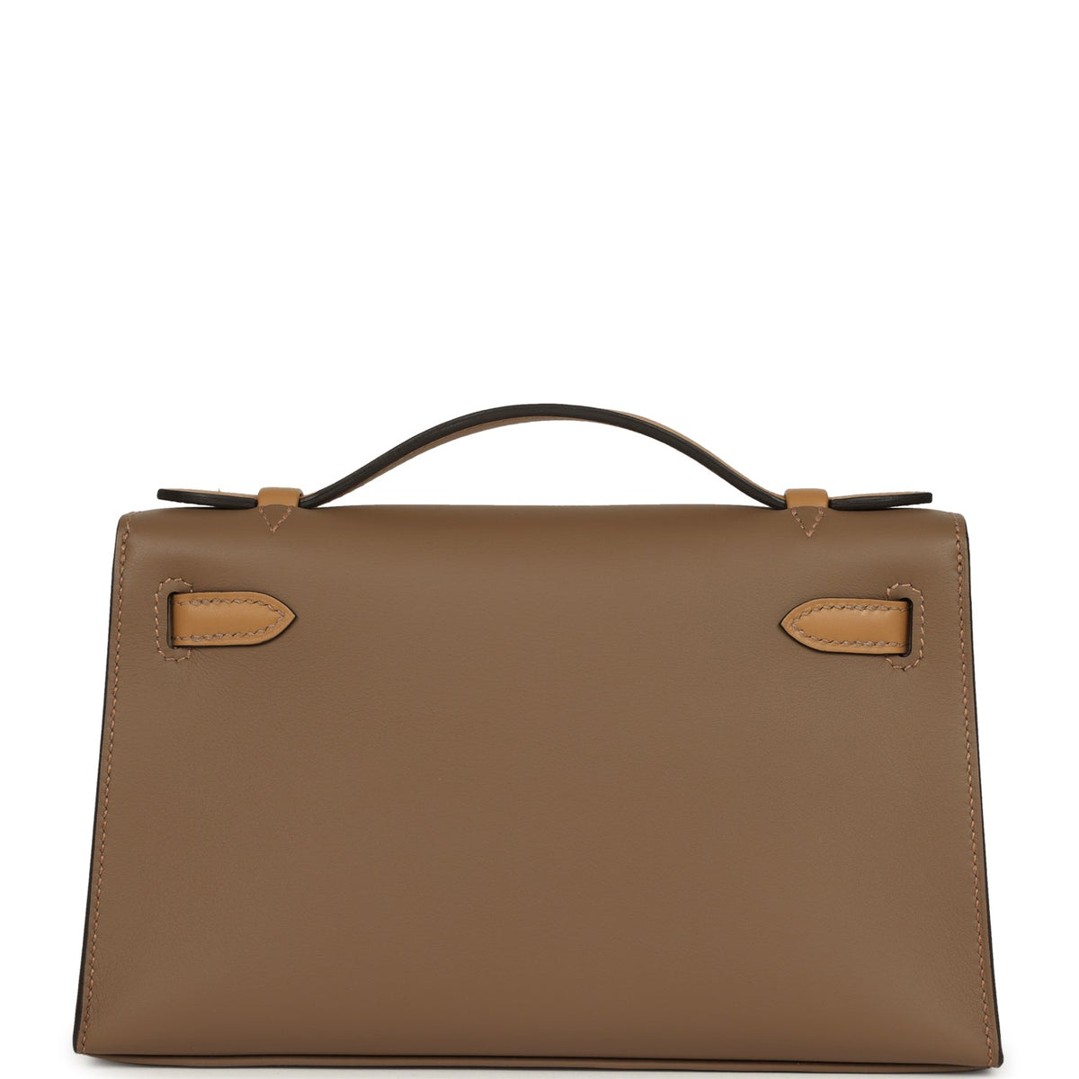 Hermes Special Order (HSS) Kelly Pochette Beige De Weimar, Biscuit Swift Permabrass Hardware