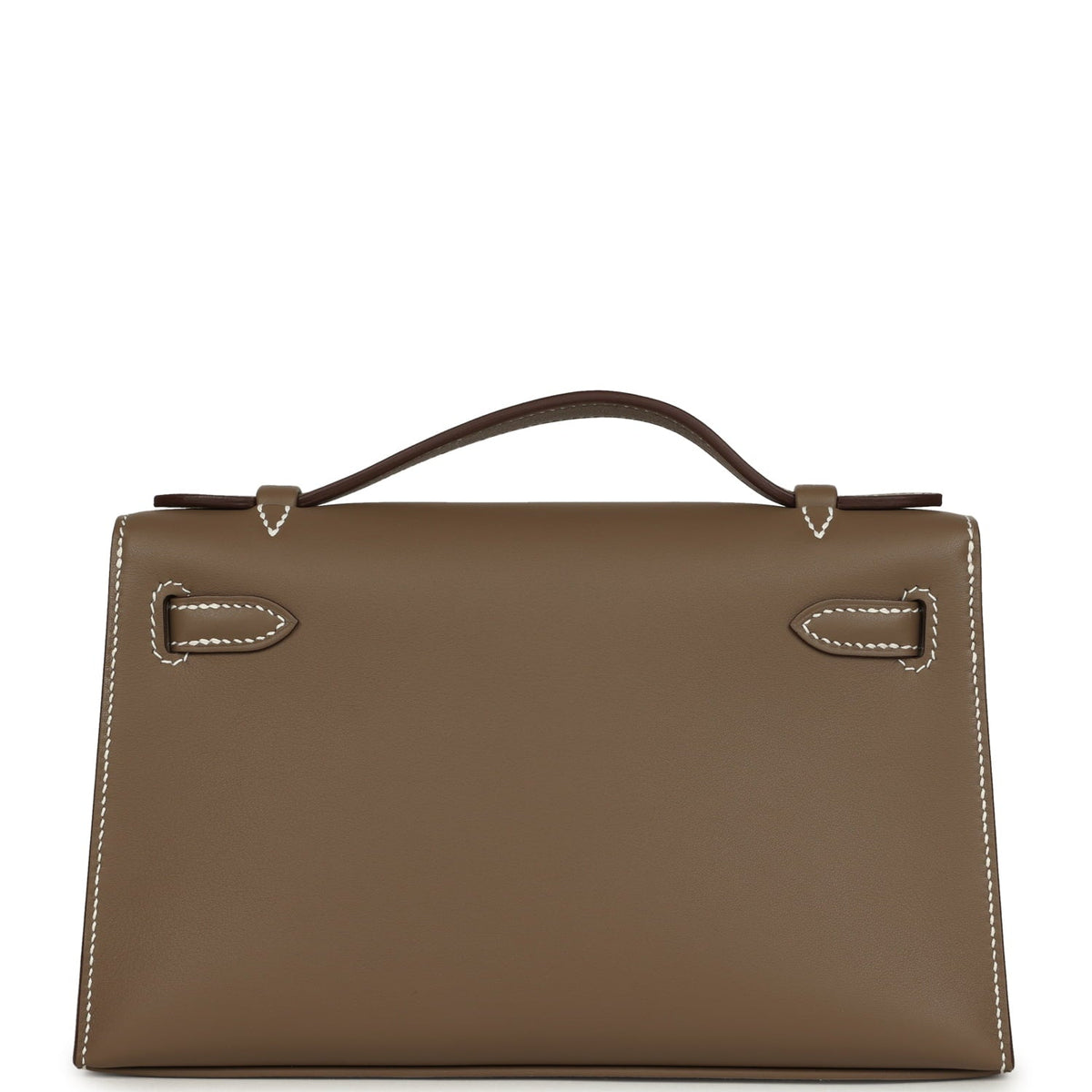 Hermes Kelly Pochette Etoupe Swift Palladium Hardware